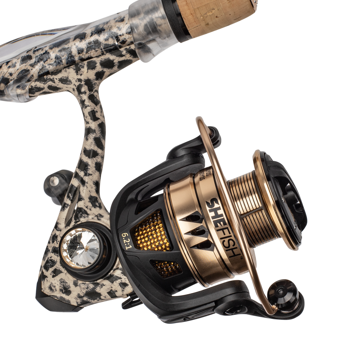 6'7" SheFish Fashion Elite Spin Combo - Leopard