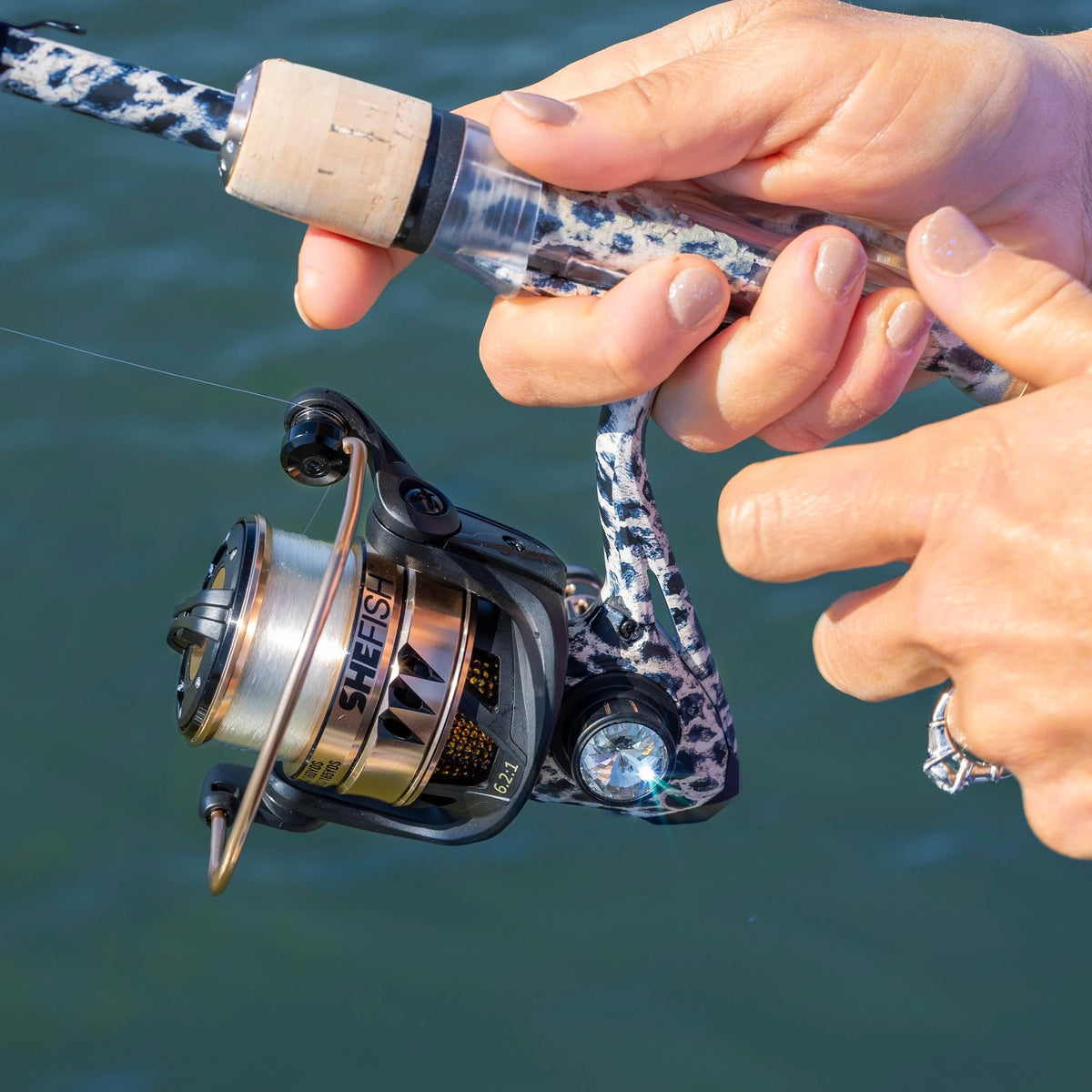 6'7" SheFish Fashion Elite Spin Combo - Leopard