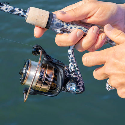 6'7" SheFish Fashion Elite Spin Combo - Leopard